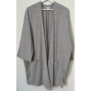 Donni. • OSFA Plus • Sandwash Cardigan Striped Open Front Top